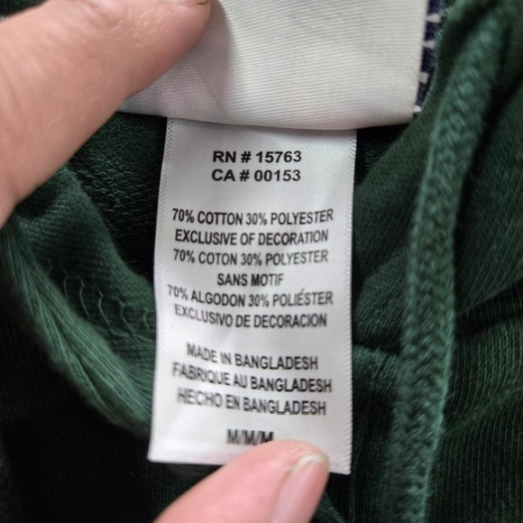 Cal Poly Mustangs Women Sweatshirt M Green Hoodie Henley Logo Champion - Picture 8 of 11